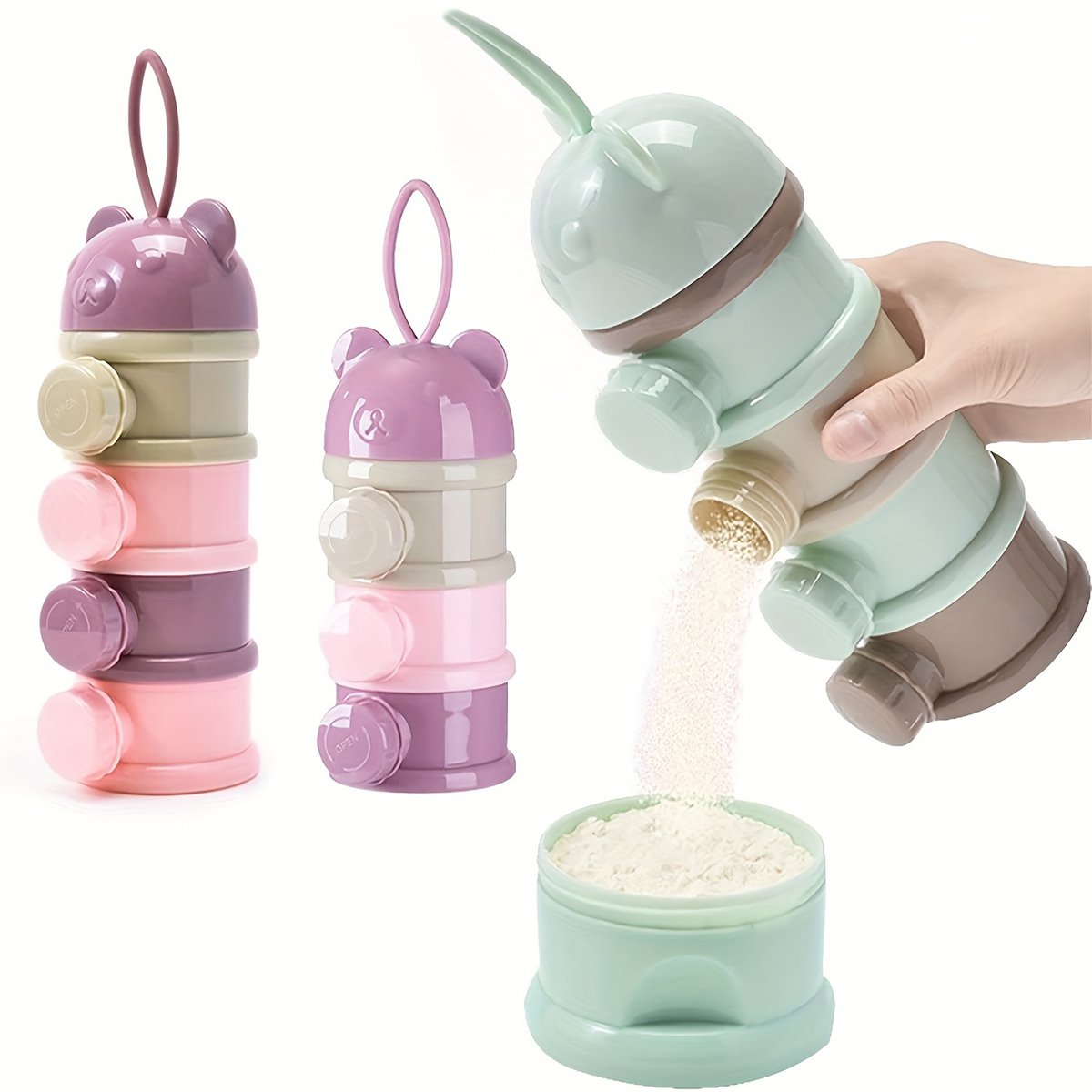 Baby Food Universe - حاوية مسحوق حليب الأطفال ذات سعة