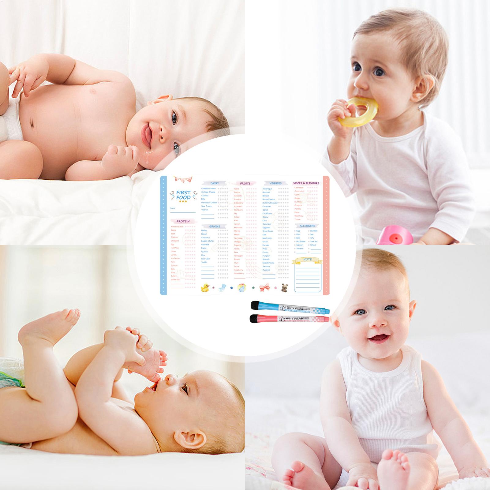 Baby Food Tracker - مخطط الأطعمة الأولى للأطفال مغناطيسي، قائمة