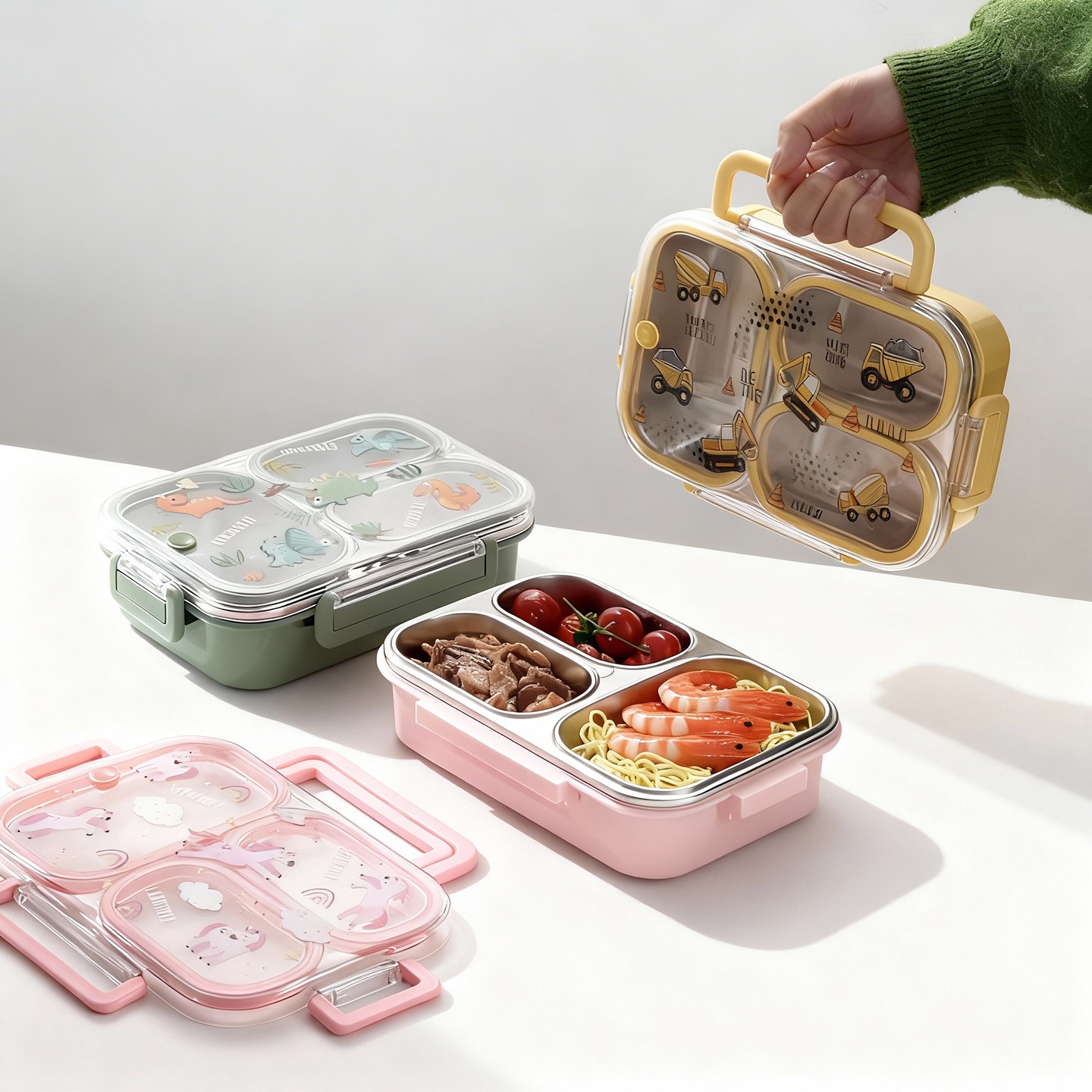 Baby Food Container - صندوق غداء للأطفال بتصميم كرتوني سعة