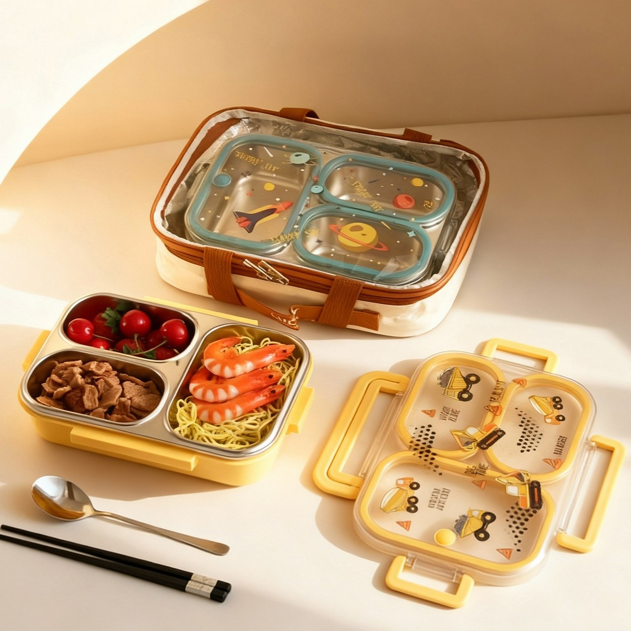 صندوق غداء للأطفال بتصميم كرتو - مراجعة Baby Food Container وسعره